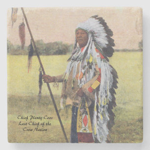 Chief Plenty Coos Stone Coaster