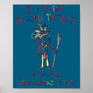 Chief pokalotatwat from the tribe indigenous nativ poster