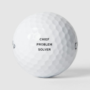 'Chief Problem Solver' Boss And Manager Gifts Golf Balls