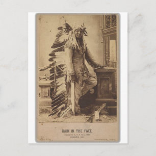 Chief rain in the face postcard