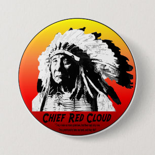 Chief Red Cloud 7.5 Cm Round Badge