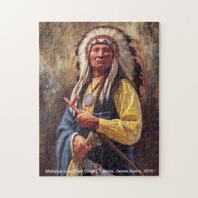Chief Red Cloud, American Indian Chief puzzle (Vertical)