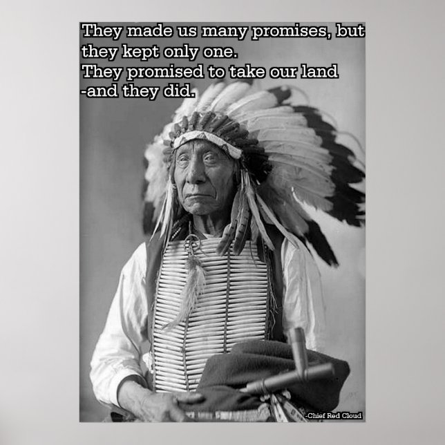 Chief Red Cloud Quote Poster (Front)