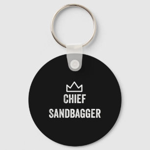 Chief Sandbagger Gift For Golf Meme Bjj Chess Sand Key Ring