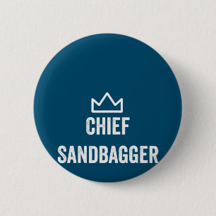Chief Sandbagger Golf Meme Bjj Chess Sandbag 6 Cm Round Badge
