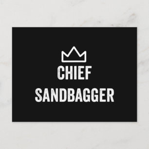 Chief Sandbagger Golf Meme Bjj Chess Sandbag Announcement Postcard