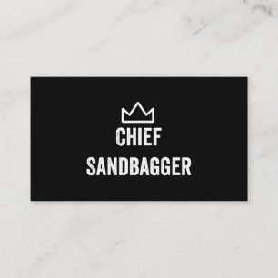 Chief Sandbagger Golf Meme Bjj Chess Sandbag Business Card