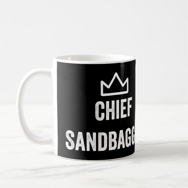 Chief Sandbagger Golf Meme BJJ Chess Sandbag Coffee Mug (Left)