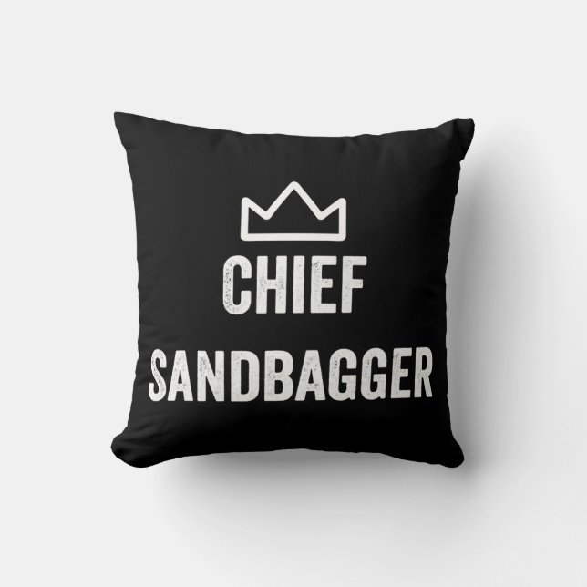 Chief Sandbagger Golf Meme Bjj Chess Sandbag Cushion (Front)