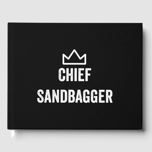 Chief Sandbagger Golf Meme Bjj Chess Sandbag Guest Book (Front)