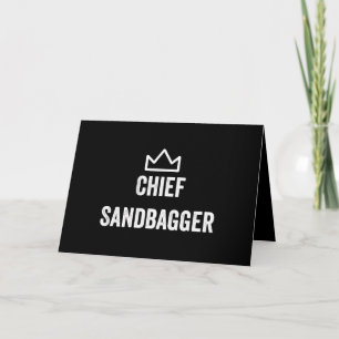 Chief Sandbagger Golf Meme Bjj Chess Sandbag Holiday Card