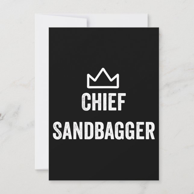 Chief Sandbagger Golf Meme Bjj Chess Sandbag Invitation (Front)