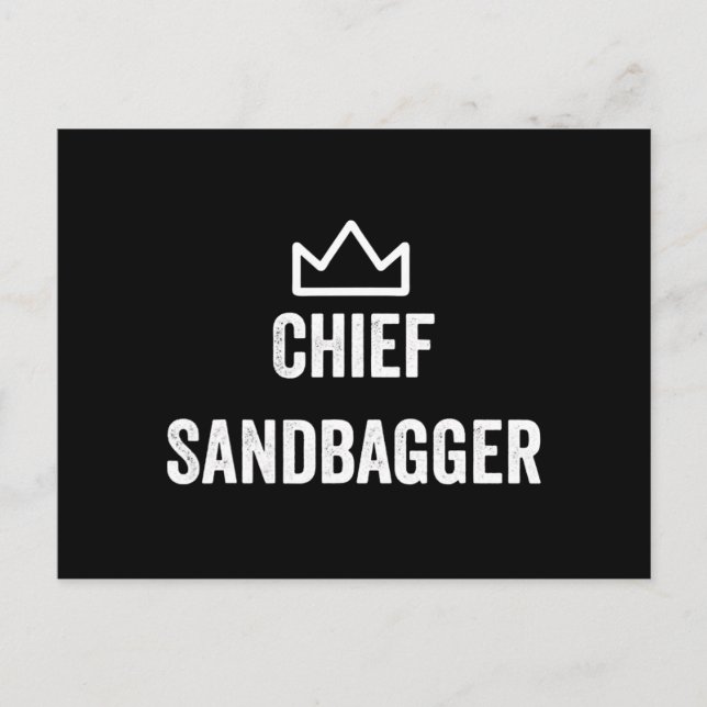 Chief Sandbagger Golf Meme Bjj Chess Sandbag Invitation Postcard (Front)