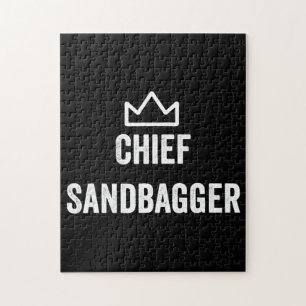 Chief Sandbagger Golf Meme Bjj Chess Sandbag Jigsaw Puzzle