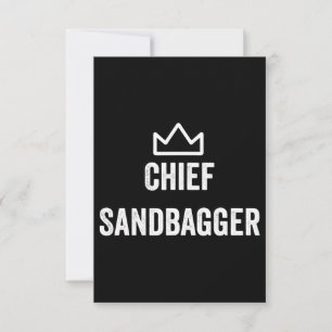 Chief Sandbagger Golf Meme Bjj Chess Sandbag RSVP Card