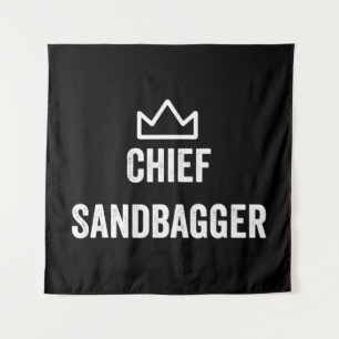 Chief Sandbagger Golf Meme Bjj Chess Sandbag Tapestry