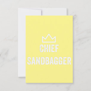 Chief Sandbagger Golf Meme Bjj Chess Sandbag Thank You Card