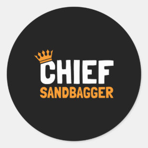 Chief Sandbagger Golf - Uni-adults  Classic Round Sticker