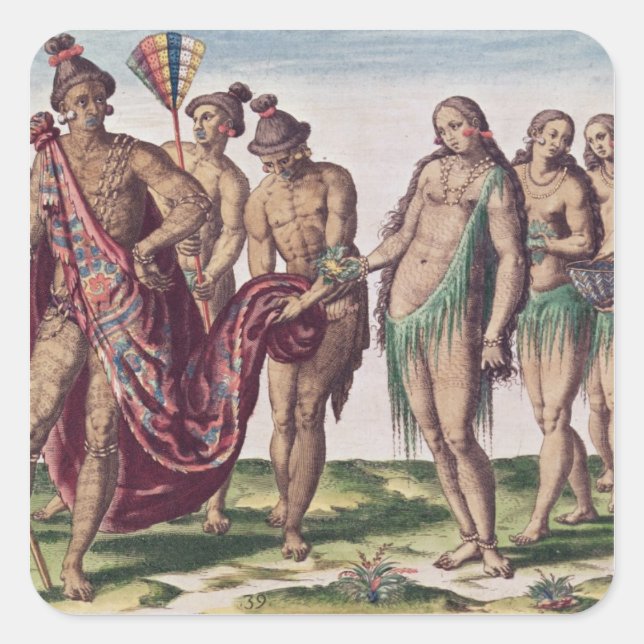 Chief Satouriona and his Wife go for a Walk Square Sticker (Front)