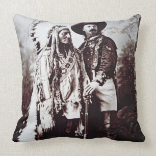 Chief Sitting Bull (1831-90) on tour with Buffalo Cushion