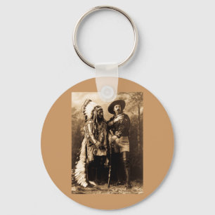 Chief Sitting Bull and Buffalo Bill 1895 Key Ring