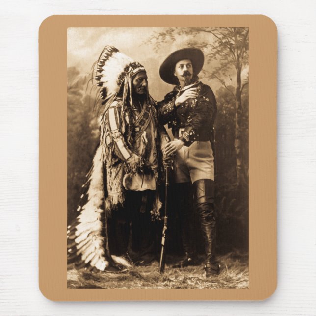 Chief Sitting Bull and Buffalo Bill 1895 Mouse Pad (Front)