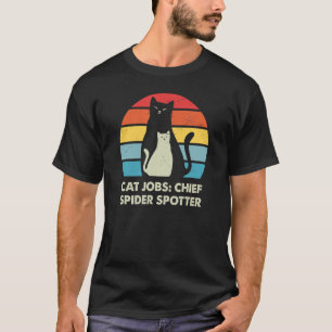 Chief Spider Spotter Cat Humour Kitten Cat Mum 2 T-Shirt