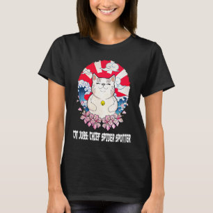 Chief Spider Spotter Cat Humour Kitten Cat Mum T-Shirt