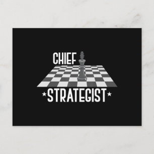 Chief Strategist Chess I Always Win This Game Holiday Postcard
