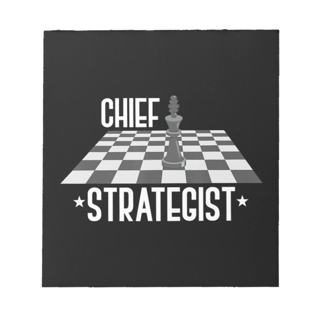 Chief Strategist Chess | I Always Win This Game Notepad (Front)