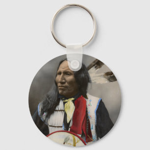 Chief Strikes With Nose, Oglala Sioux 1899 Key Ring