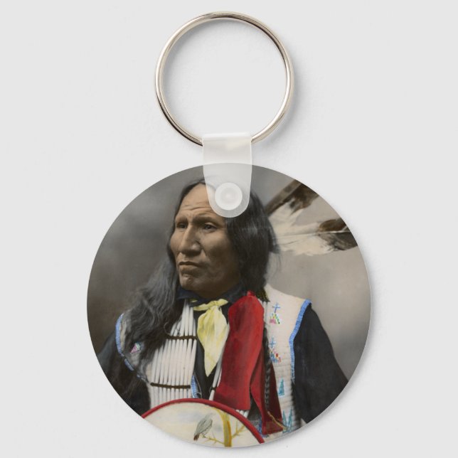 Chief Strikes With Nose, Oglala Sioux  1899 Key Ring (Front)