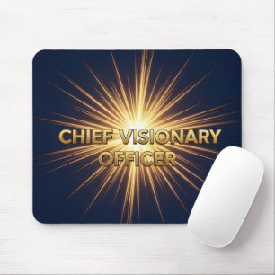 Chief Visionary Officer Gold Burst Executive Mouse Pad
