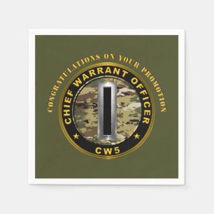 Chief Warrant Officer 5 (CW5) Promotion Napkin