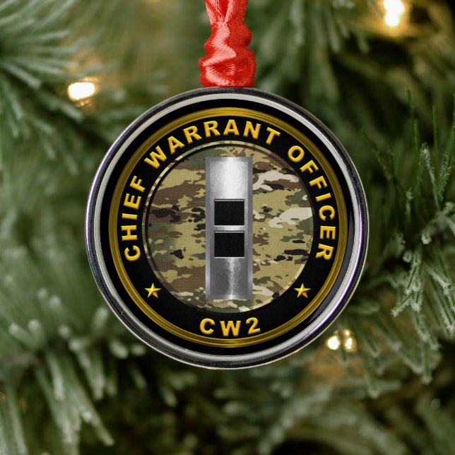 Chief Warrant Officer CW2 Metal Ornament (Tree)
