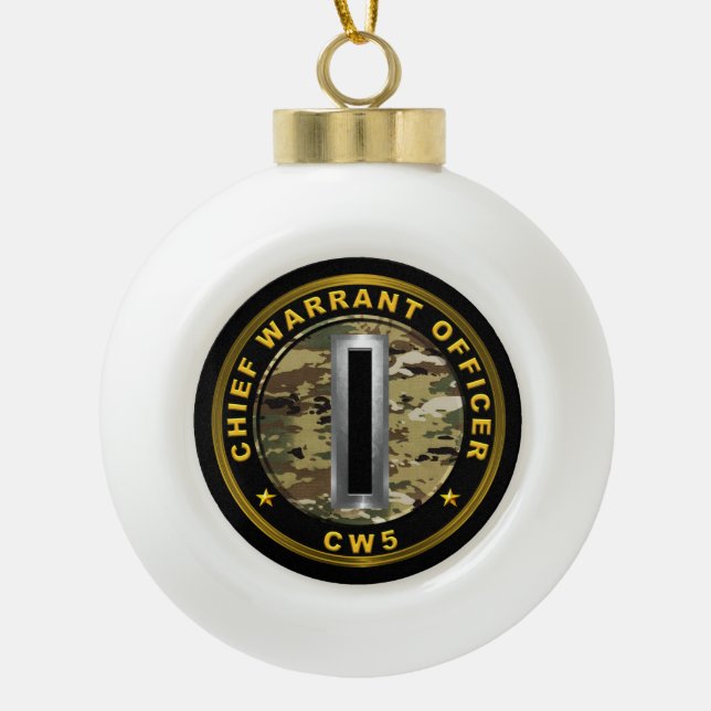 Chief Warrant Officer Five-CW5 Ceramic Ball Christmas Ornament (Front)