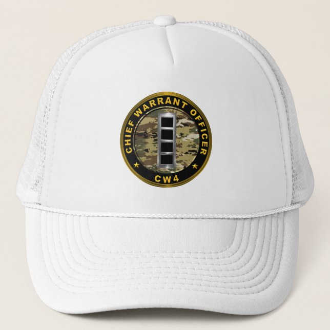 Chief Warrant Officer Four-CW4 Trucker Hat (Front)