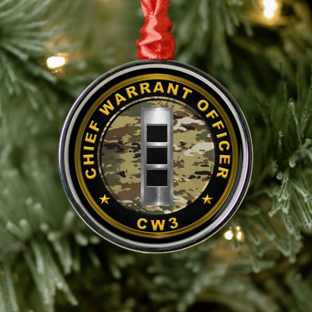 Chief Warrant Officer Three CW3 Metal Ornament (Tree)