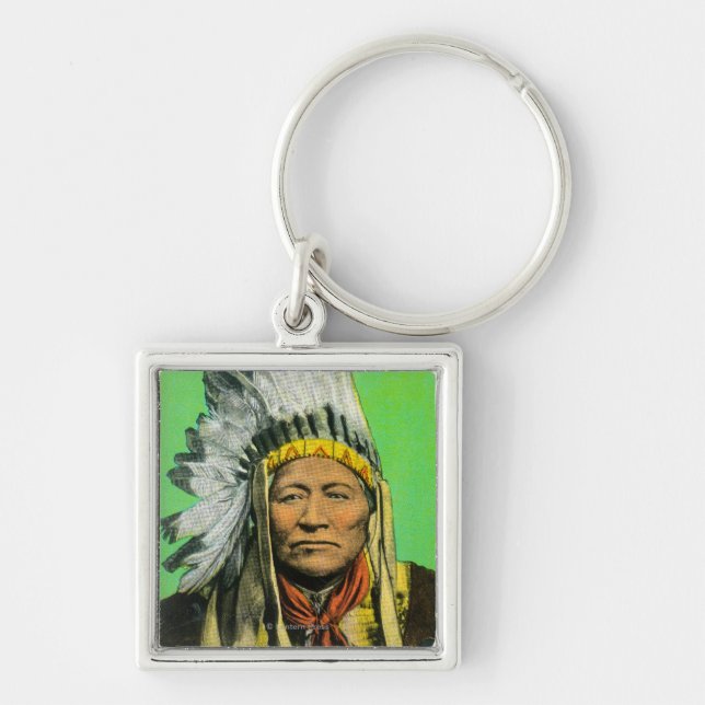 Chief Washakie Portrait Key Ring (Front)