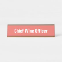 Chief Wine Officer Name Plate
