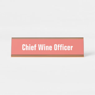 Chief Wine Officer Name Plate