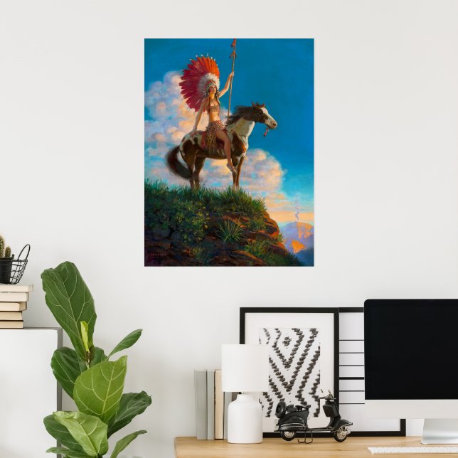 Chieftess Female Native American Indian Chief Poster (Home Office)