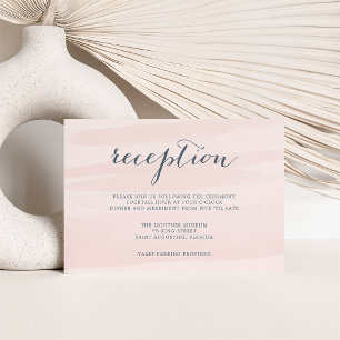 Chiffon Watercolor Reception Card Blush