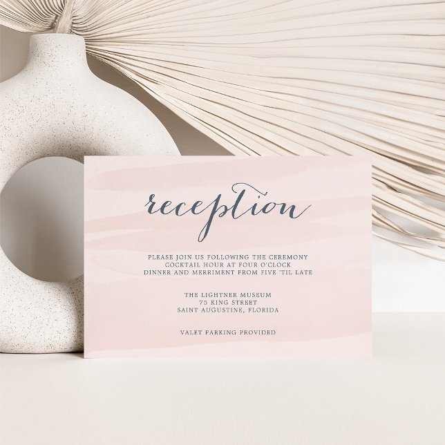 Chiffon Watercolor Reception Card | Blush (Creator Uploaded)