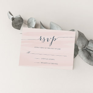 Chiffon Watercolor RSVP Card Blush