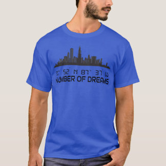Chigaco Skyline GPS Coordinates City Dream City T-Shirt
