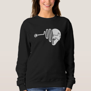 Chigi Dog Paw Heartbeat Pet Owner Veterinarian Sweatshirt