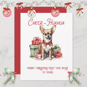 Chihauhau Whimsical Christmas Holiday Card