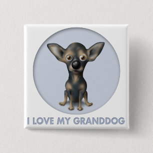 Chihuahua 2 Granddog 15 Cm Square Badge