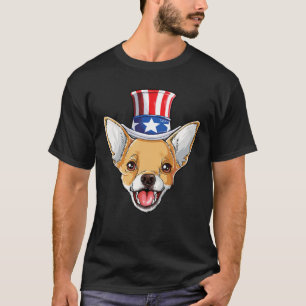 Chihuahua 4Th Of July Uncle Sam Kids Boys Men Amer T-Shirt